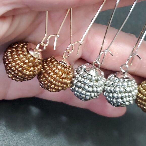 Ashley Stewart set of 3 beaded earrings - Picture 7 of 8